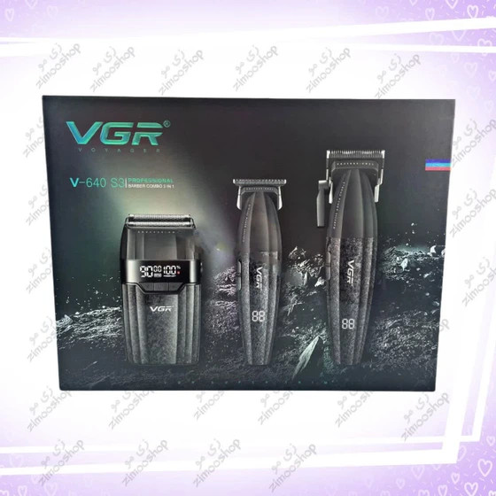 ست ماشین اصلاح حرفهای وی جی آر مدل VGR-V640 S3 رنگ مشکی