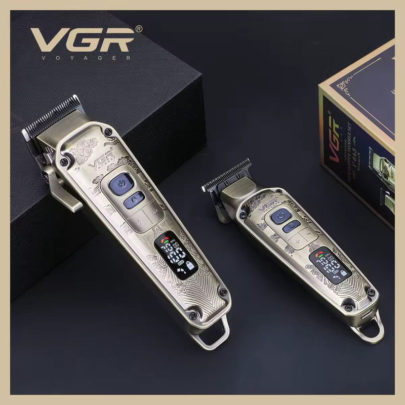 ست ماشین اصلاح حرفه‌ای VGR مدل V-643 شامل موزر و خط زن